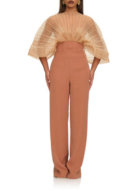 Sombra sculptural draped bodysuit - Dust