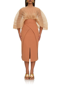 Sombra sculptural draped bodysuit - Dust