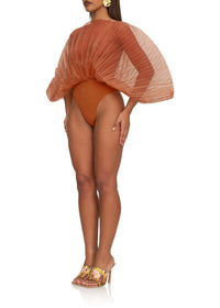 Body Sombra sculptural drapé - Rust Pomegranate