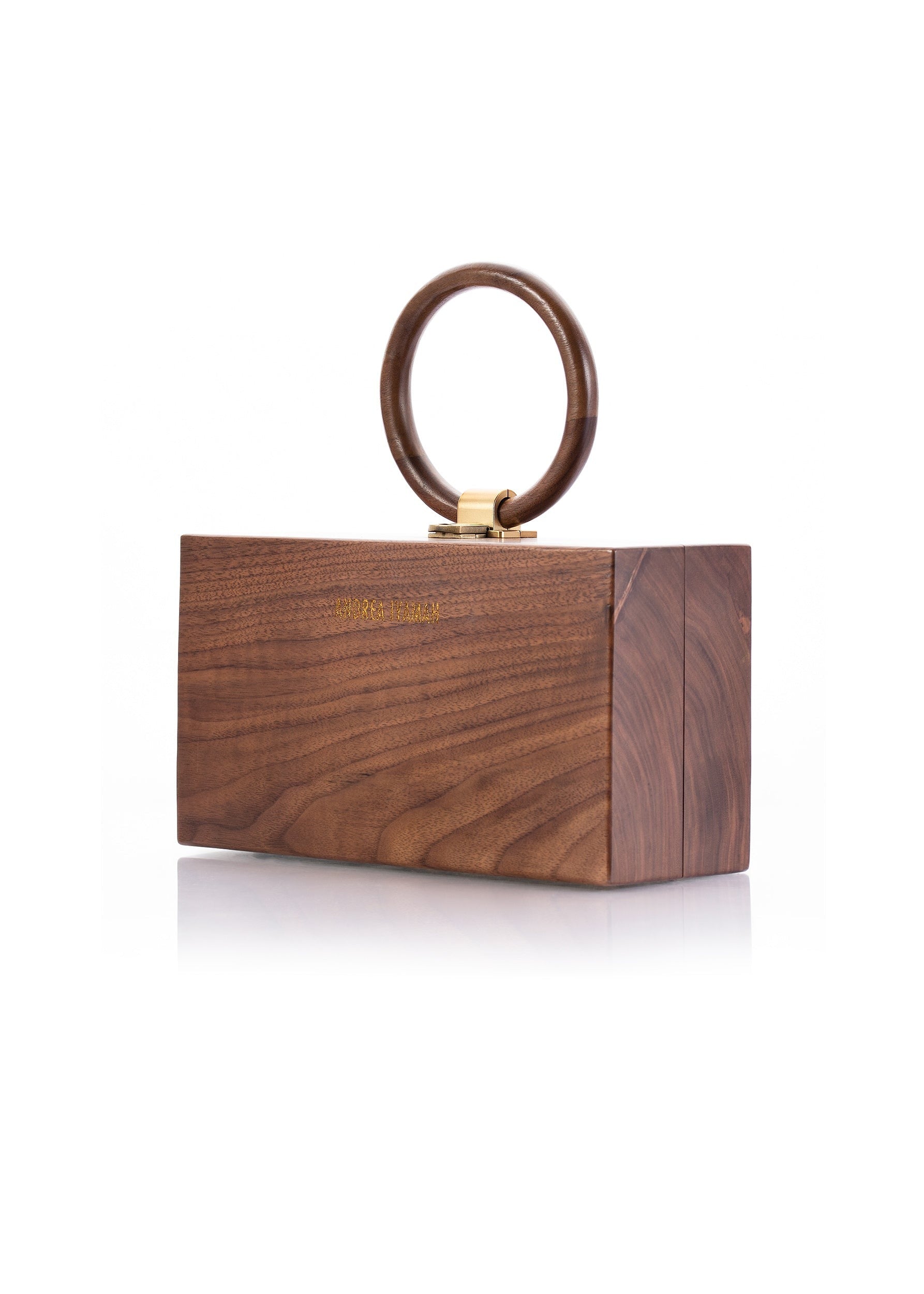 Owa bag with wooden logo - Walnut