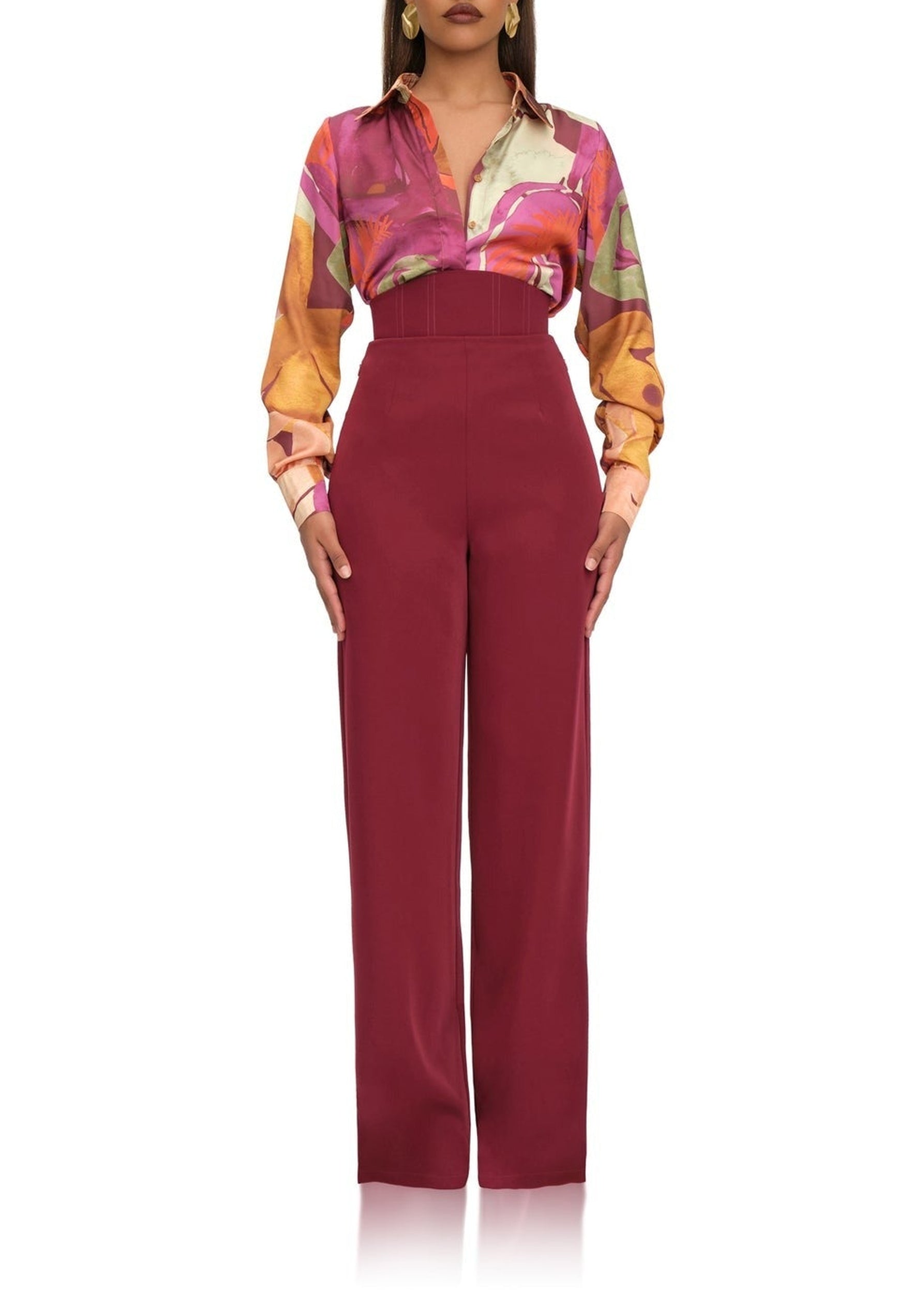 Vana satin print shirt - Eve Print