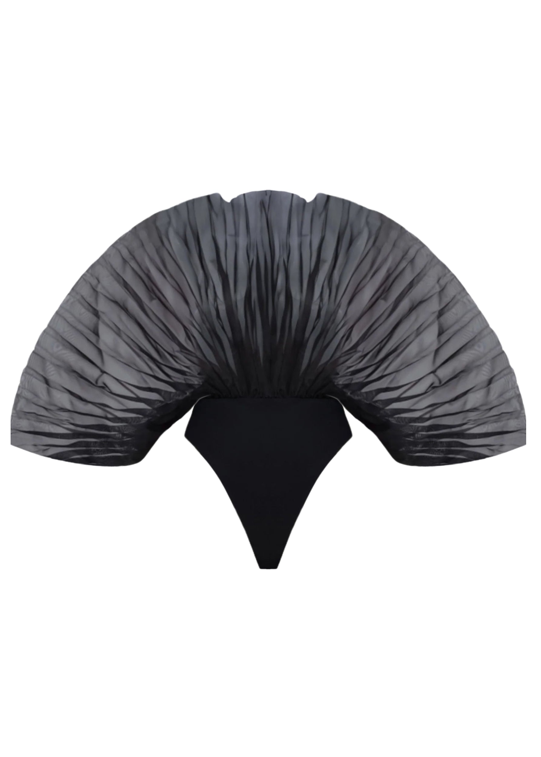 Sombra sculptural draped bodysuit - Onyx