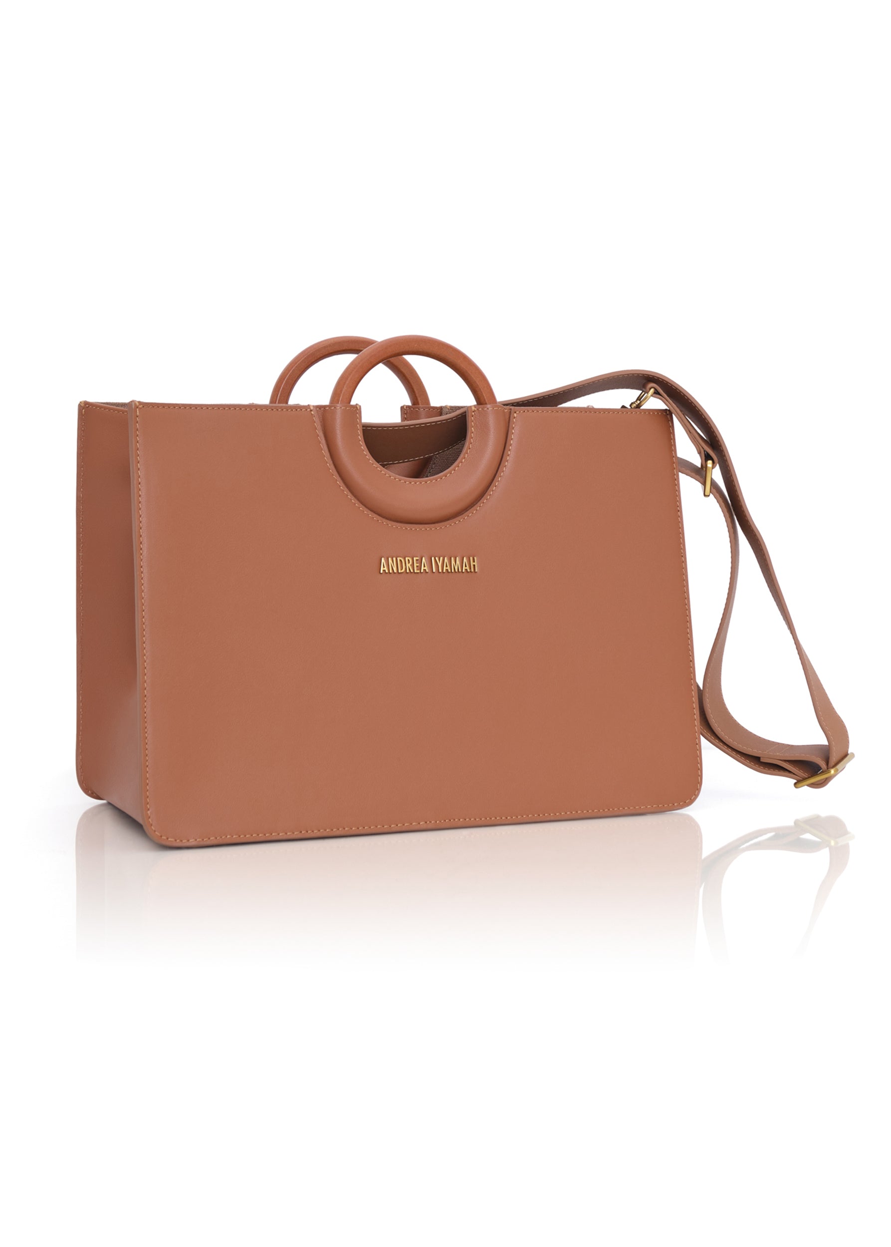 Sac à main Escape en cuir - Cognac