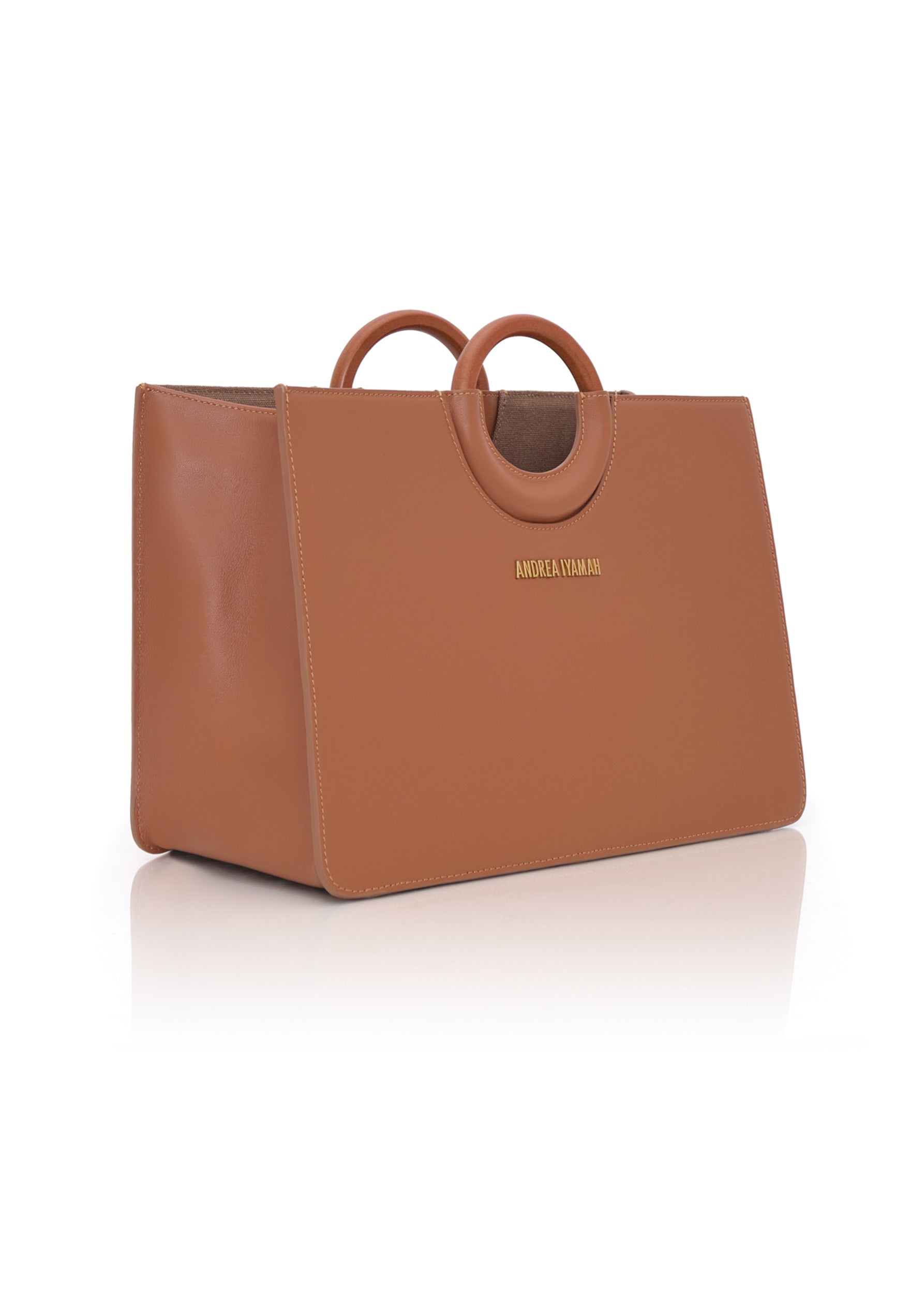 Sac à main Escape en cuir - Cognac