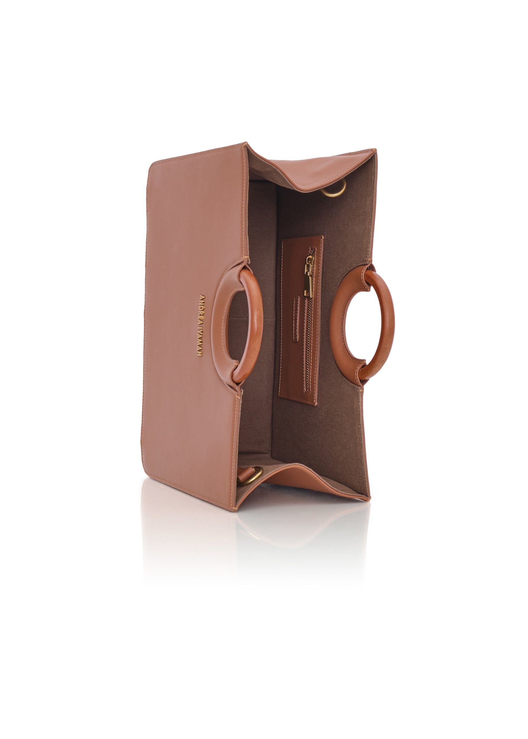 Sac à main Escape en cuir - Cognac