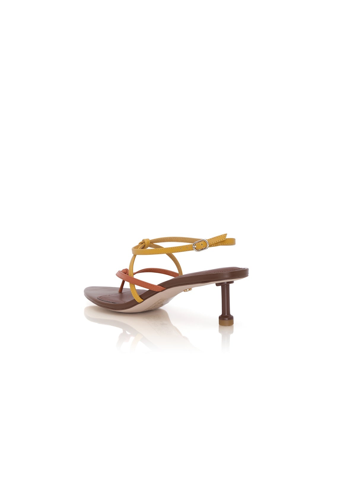 Vee heeled sandals in leather - Multicolor