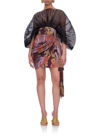 Sombra sculptural draped bodysuit - Onyx