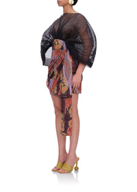 Sombra sculptural draped bodysuit - Onyx