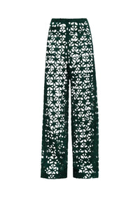 Ndu high-waisted lace trousers - Emerald