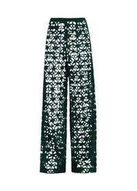 Ndu high-waisted lace trousers - Emerald