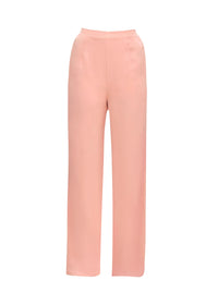 Straight-leg Uchi trousers with darts - Peach