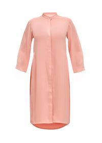 Uchi satin button-down tunic - Peach