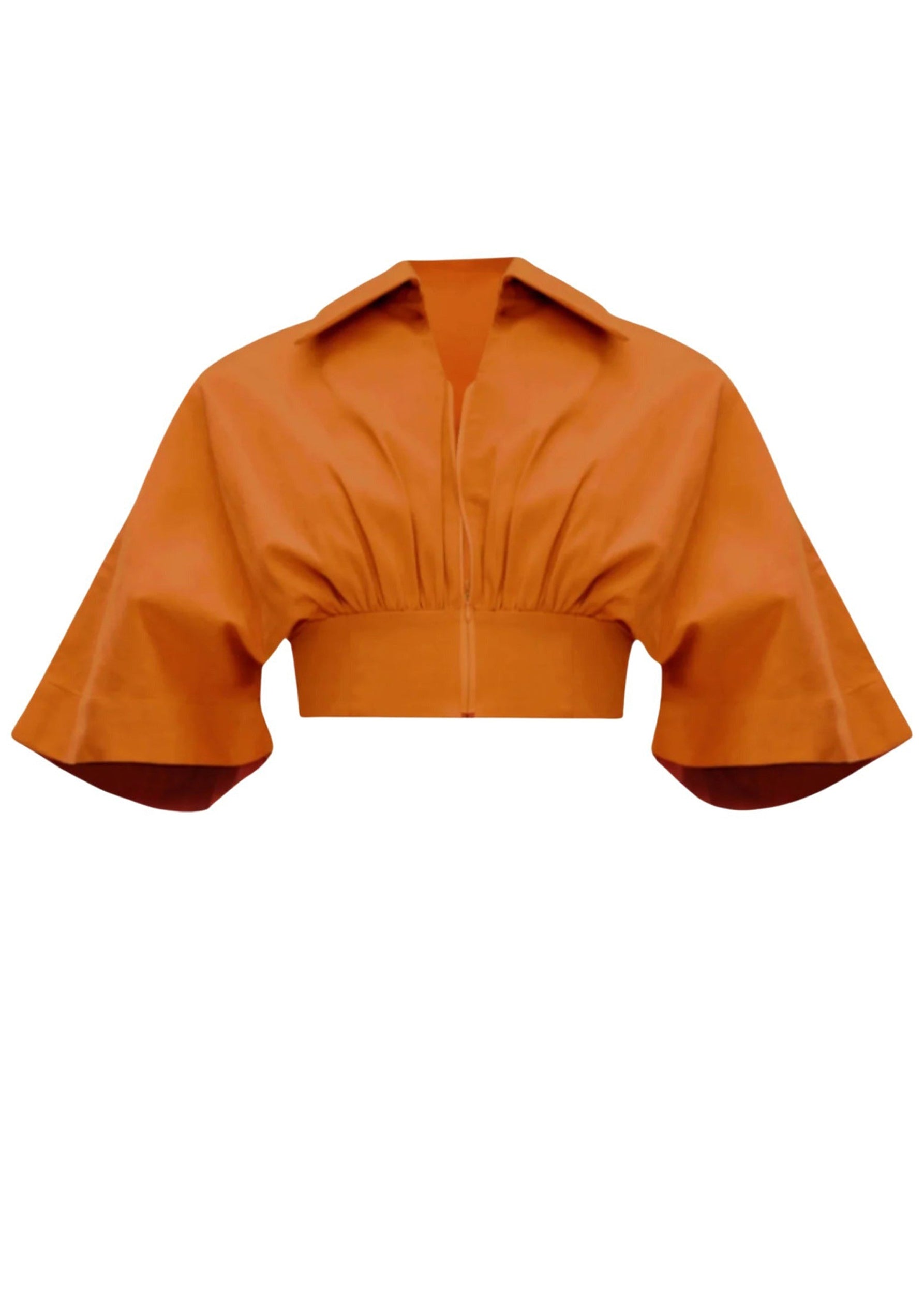 Blouse courte Alu zippée - Canteloupe
