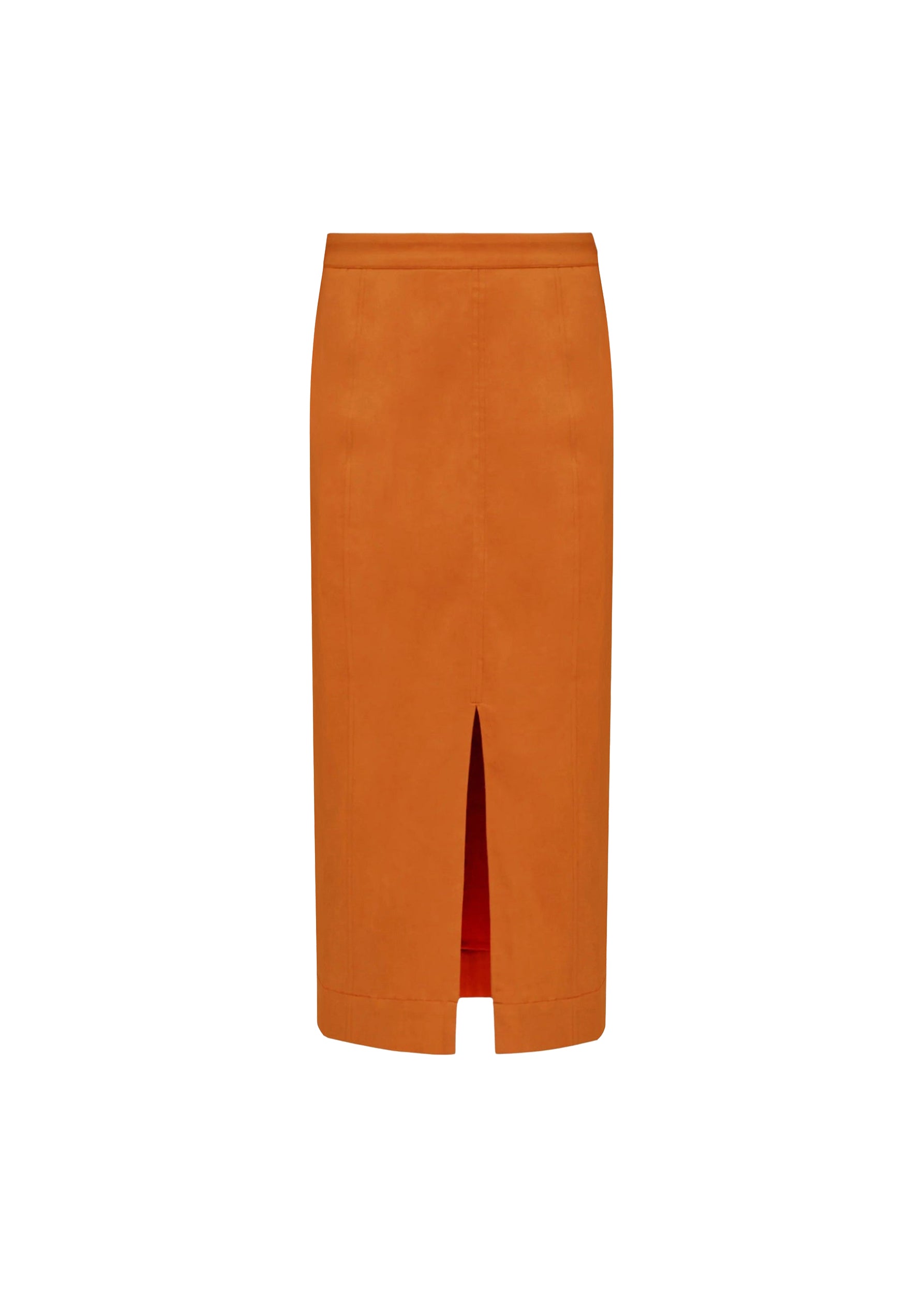 Alu midi skirt with slit - Canteloupe