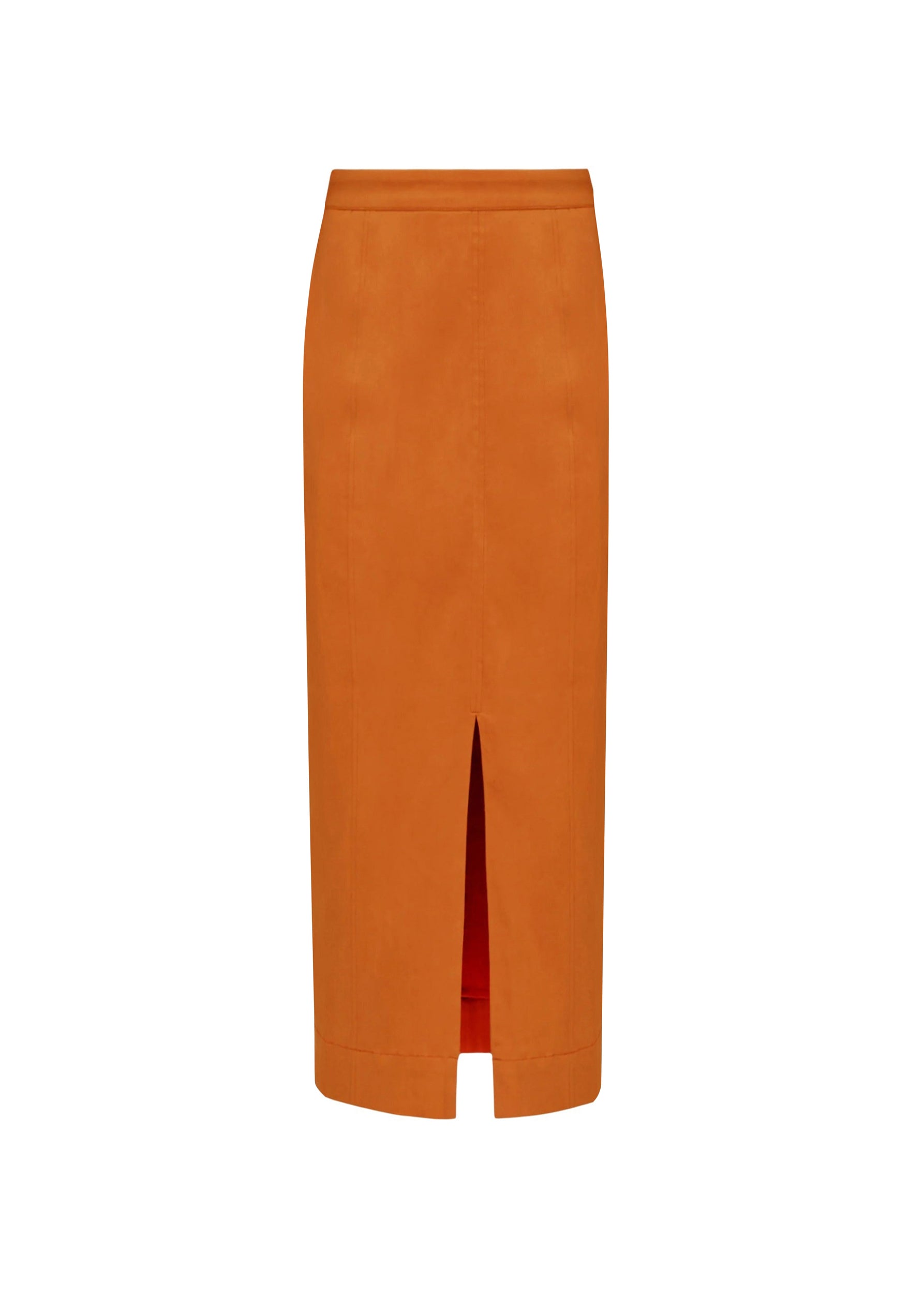 Alu midi skirt with slit - Canteloupe