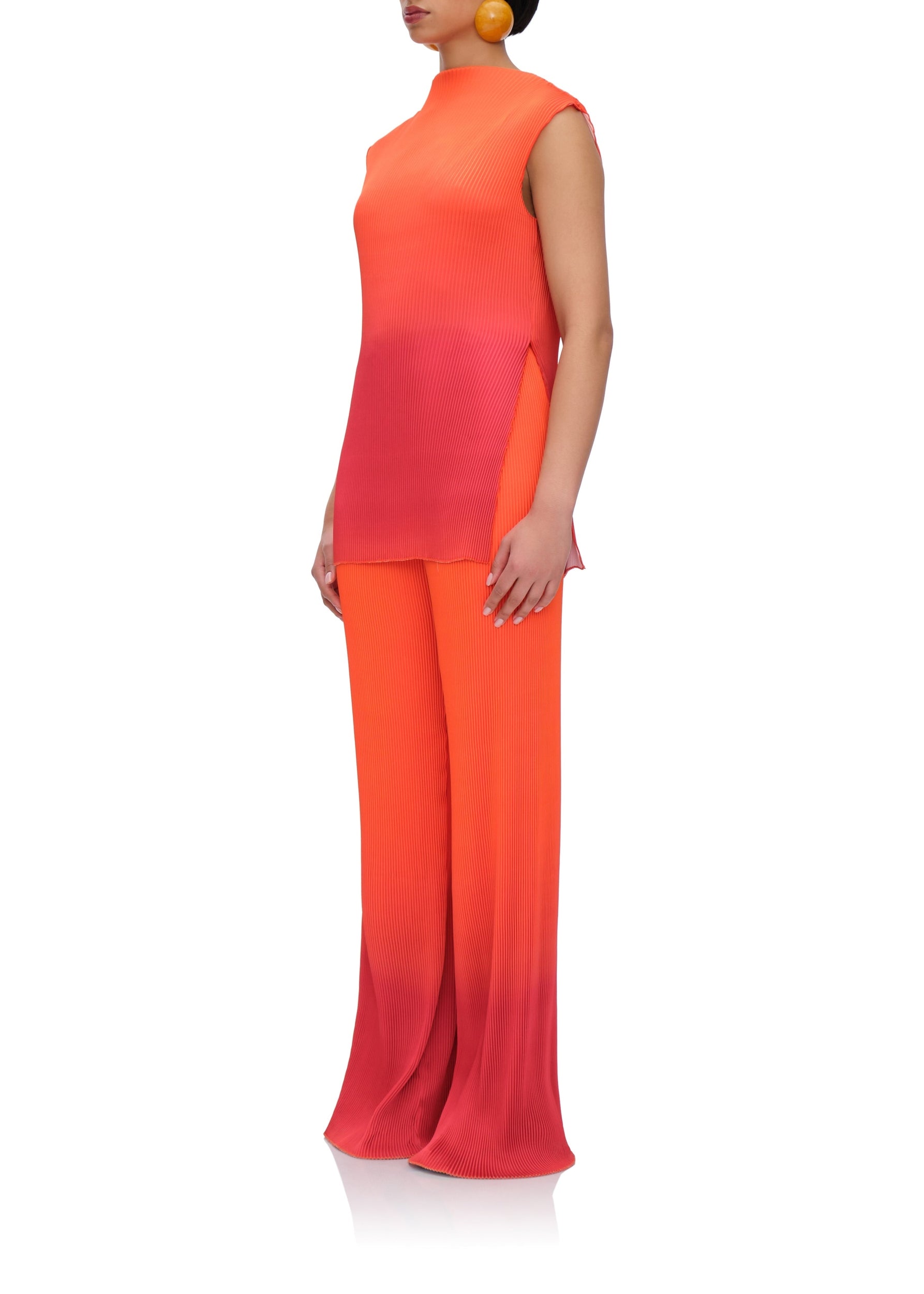 Top Atti sans manches plissé - Adwa Red