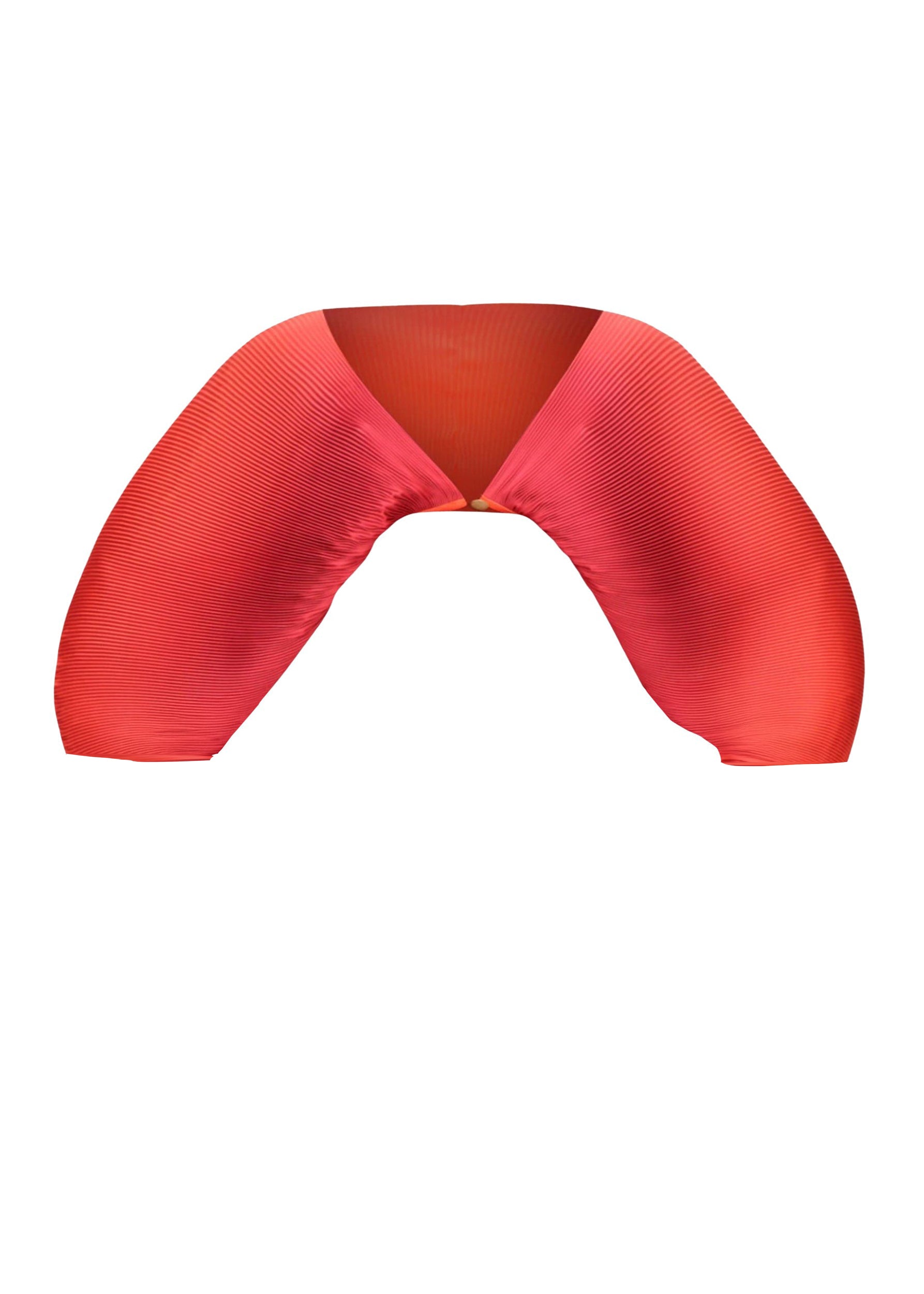 Blouse courte Balu à manches ballon plissée - Adwa Red