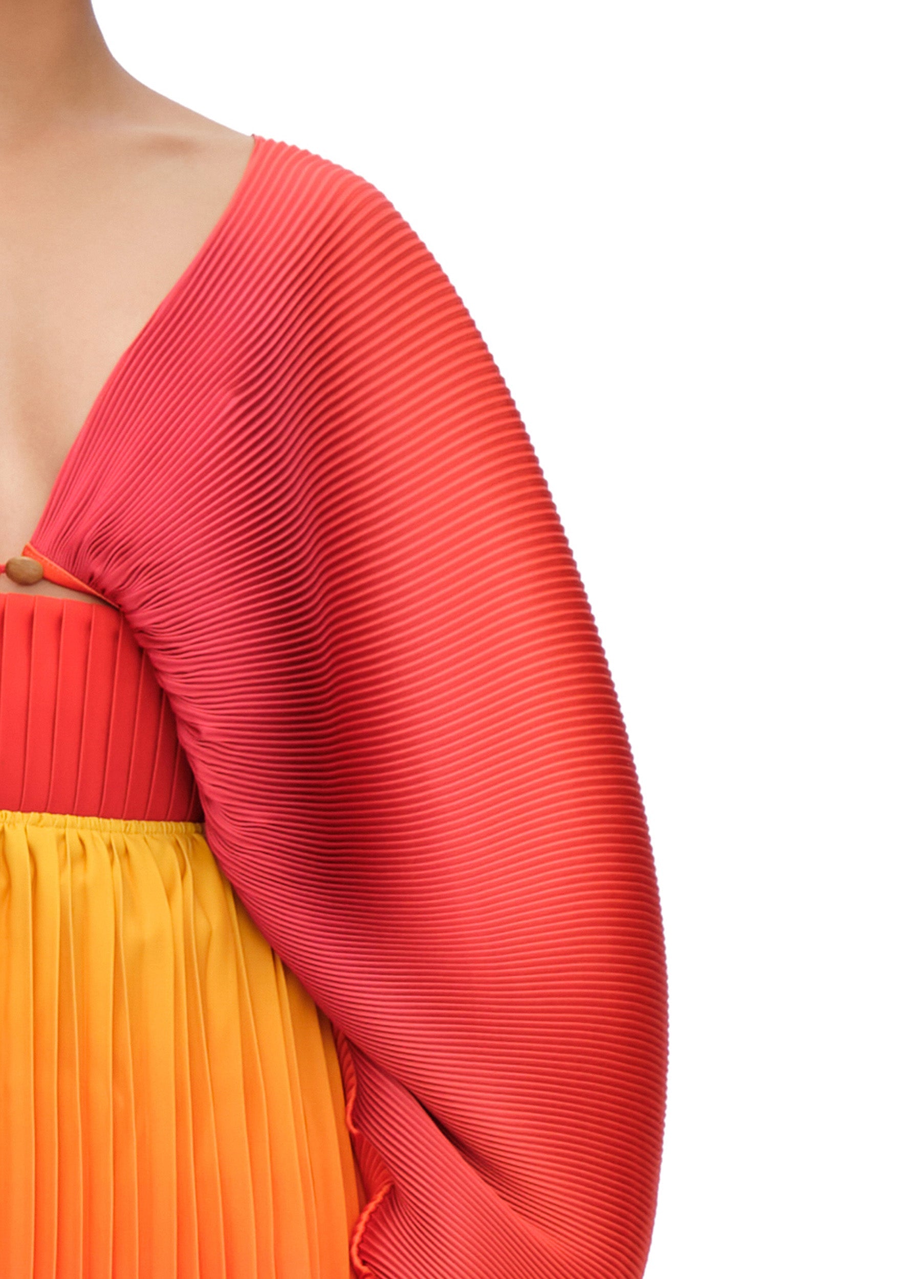 Blouse courte Balu à manches ballon plissée - Adwa Red