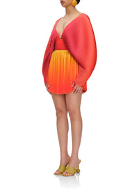 Blouse courte Balu à manches ballon plissée - Adwa Red