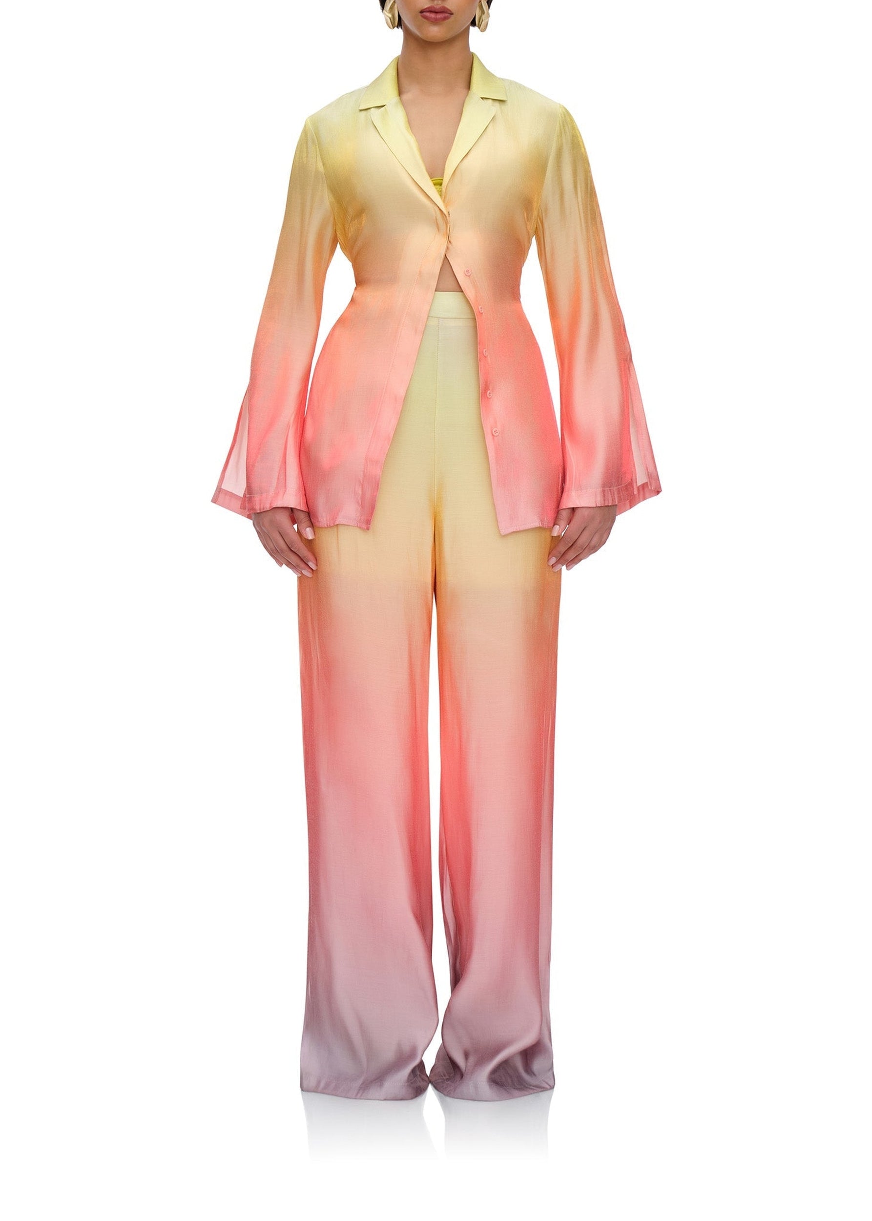 Bata tie and dye straight trousers - Adwa Light