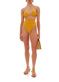 Gura high waist bikini bottoms - Mustard