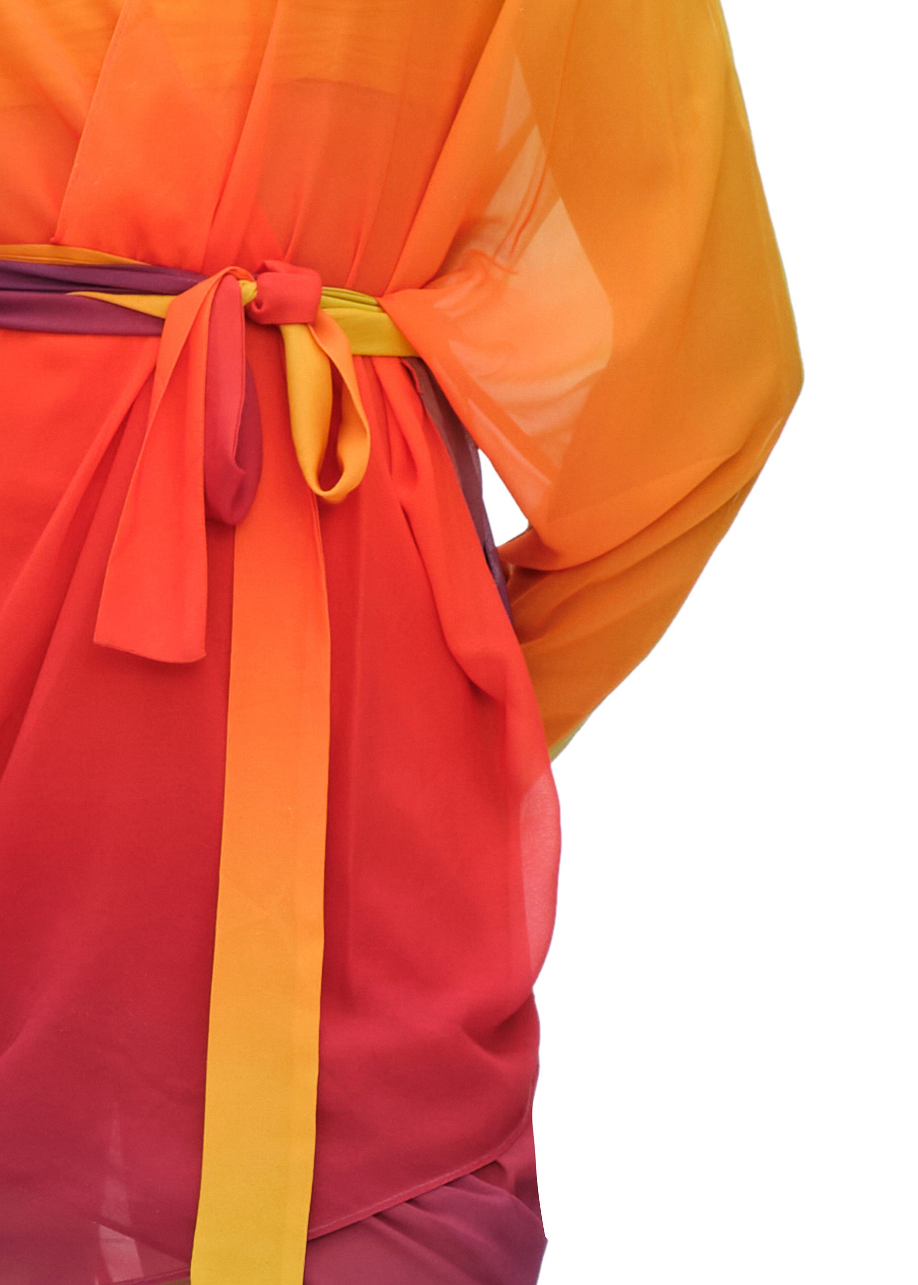 Meli short dress in silk - Adwa Multicolor