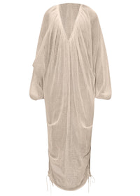 Meta woven maxi dress - Bone