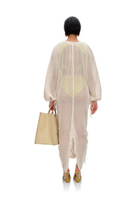 Meta woven maxi dress - Bone