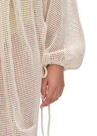 Meta woven maxi dress - Bone