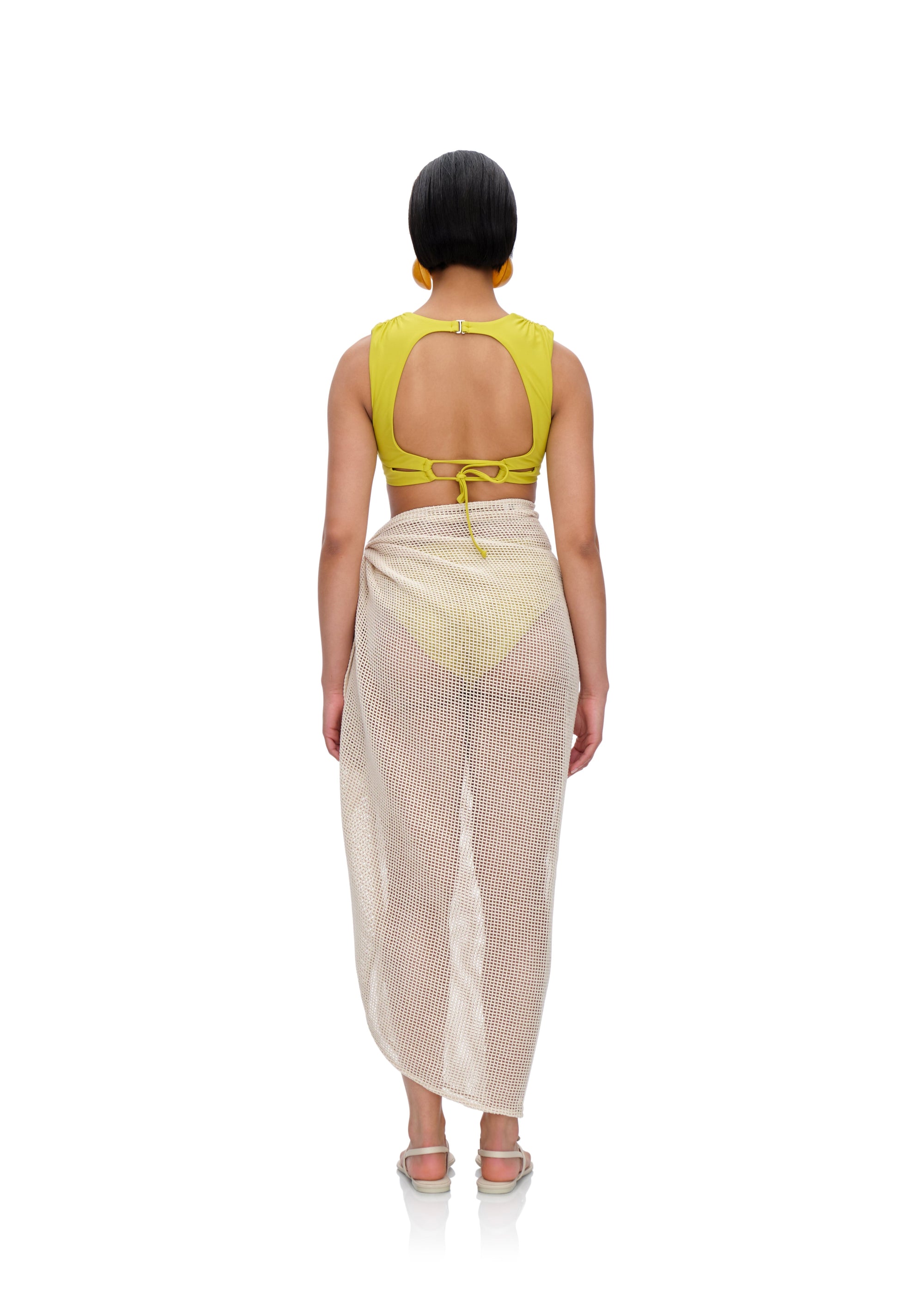 Zura mesh sarong - Bone
