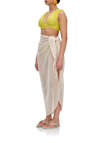 Zura mesh sarong - Bone