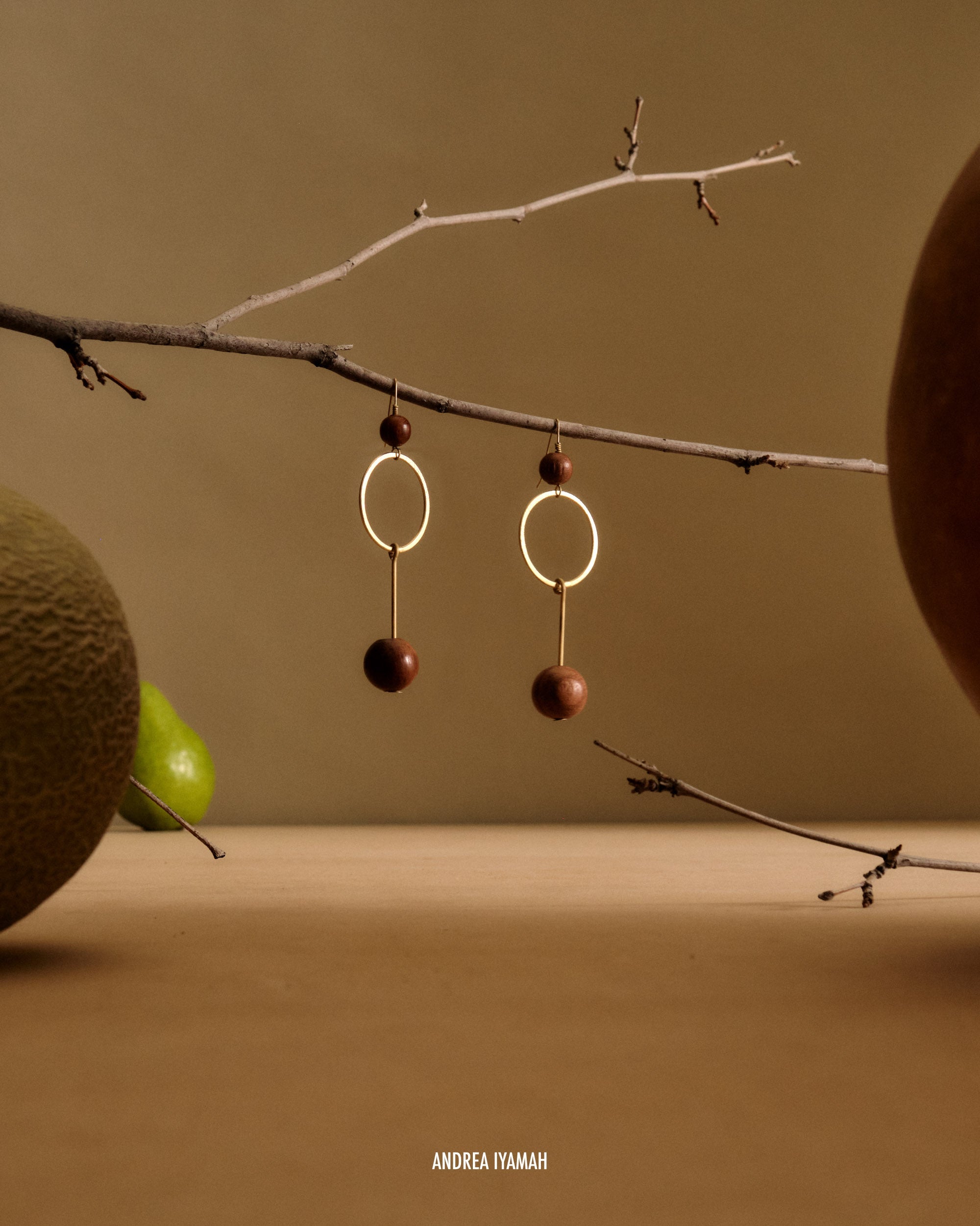 Boucles d'oreilles Opa en métal - Bronze