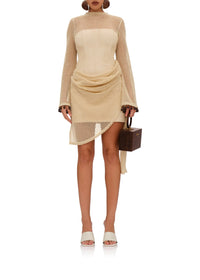 Yuri 100 heeled mules in leather - Cream