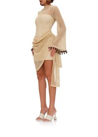 Yuri 100 heeled mules in leather - Cream