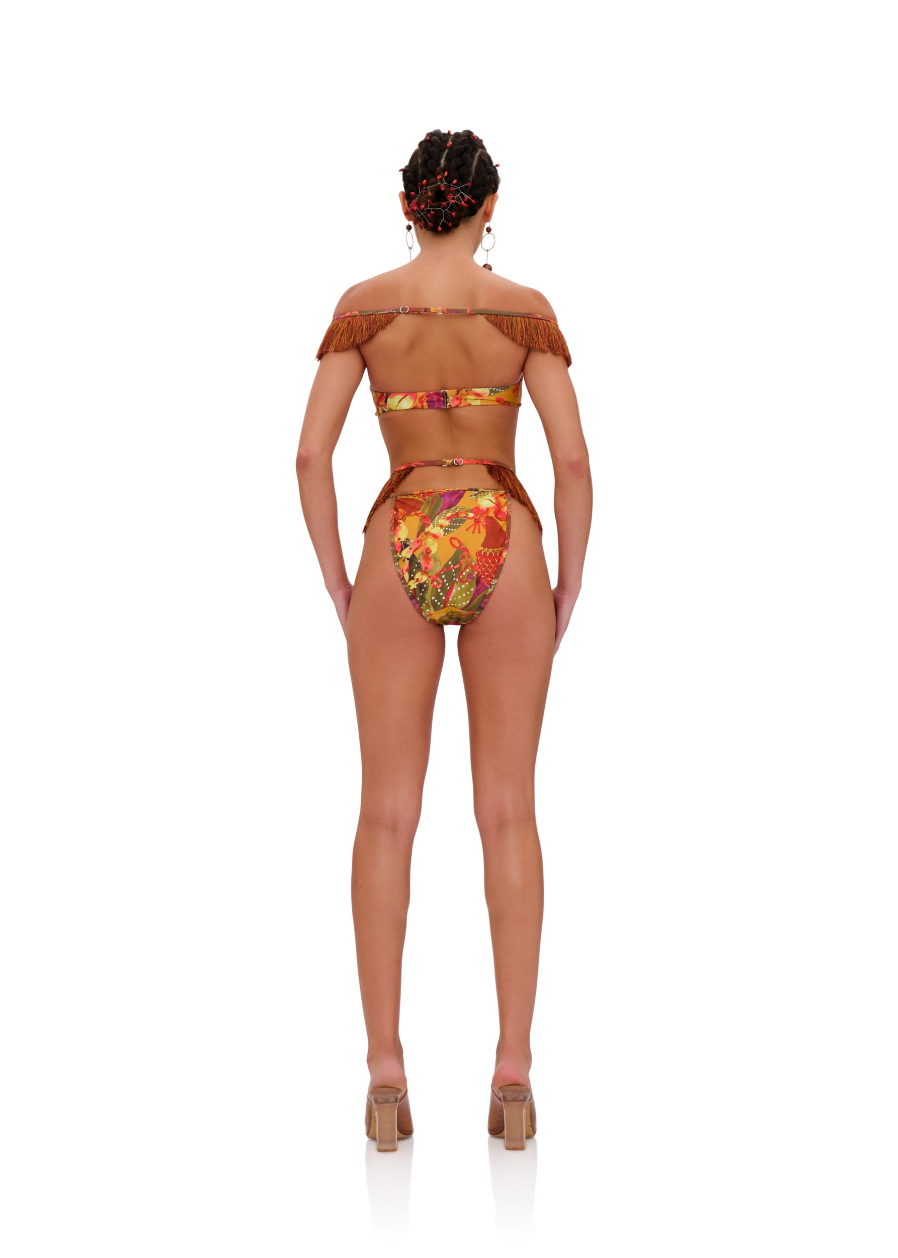 Eyo fringed bikini bottoms - Kola Print