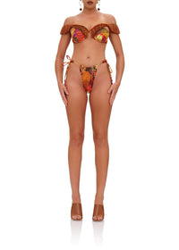 Eyo fringed bikini top - Kola Print