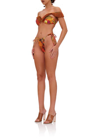 Eyo fringed bikini top - Kola Print