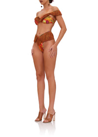 Eyo fringed bikini bottoms - Kola Print