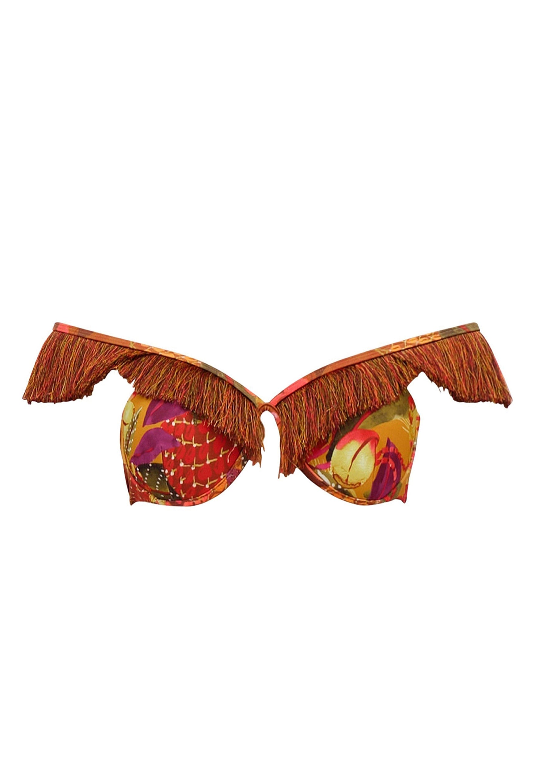 Eyo fringed bikini top - Kola Print