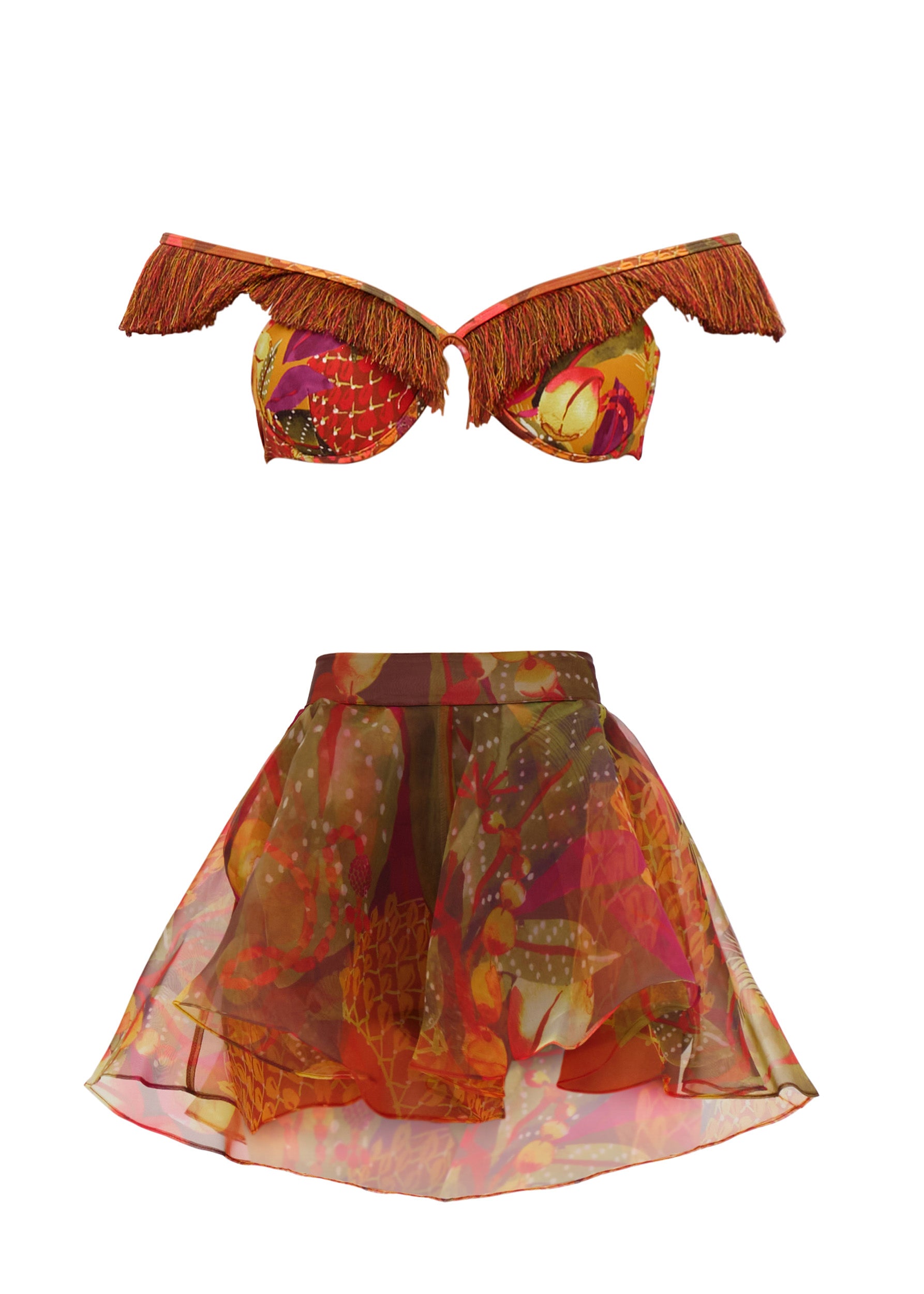 Printed Kokos skort - Kola Print