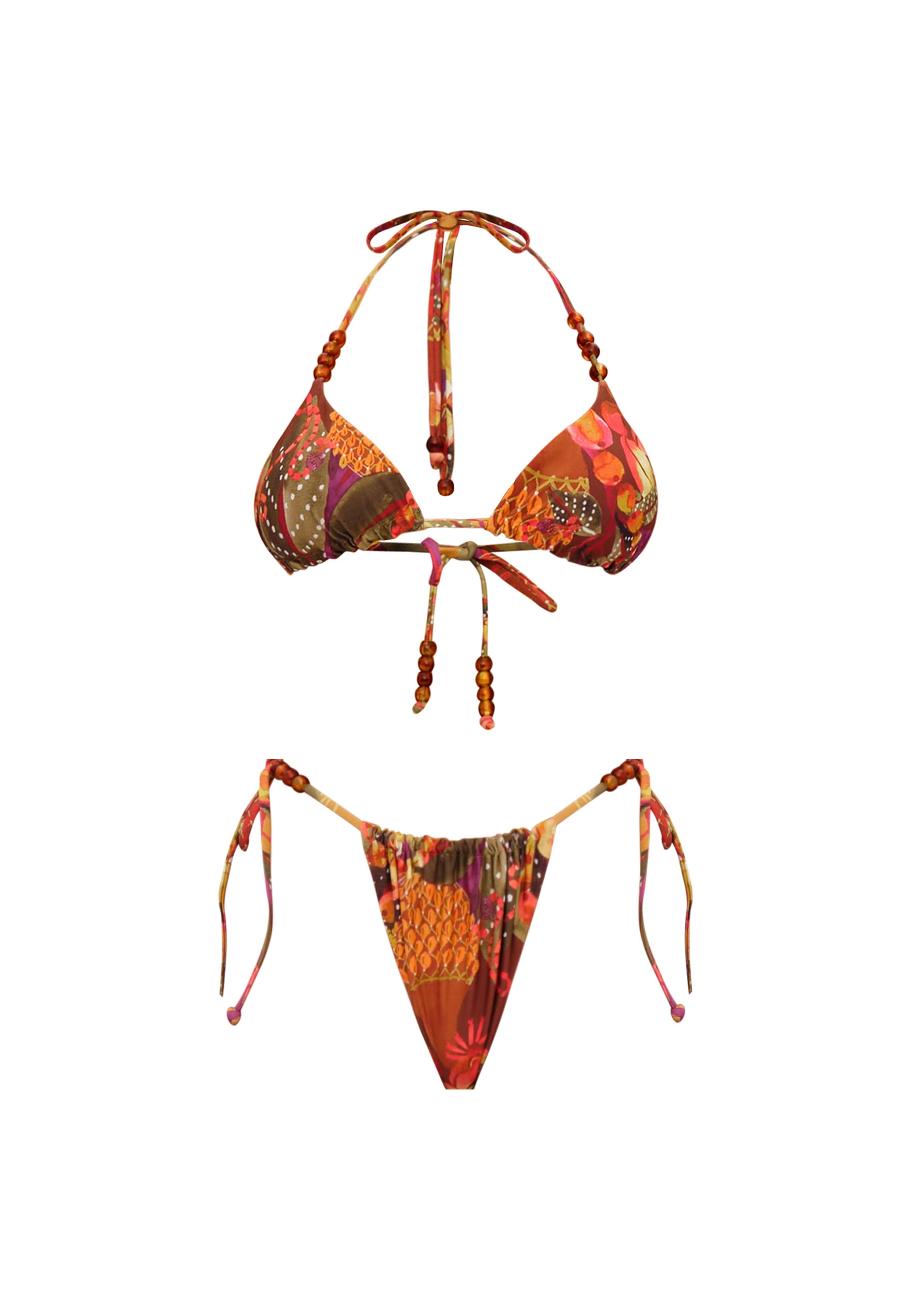 Reversible printed Inti bikini bottoms - Kola Print