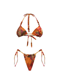 Inti reversible printed bikini bottoms - Kola Print