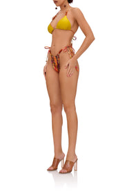 Inti reversible printed triangle bikini top - Kola Print