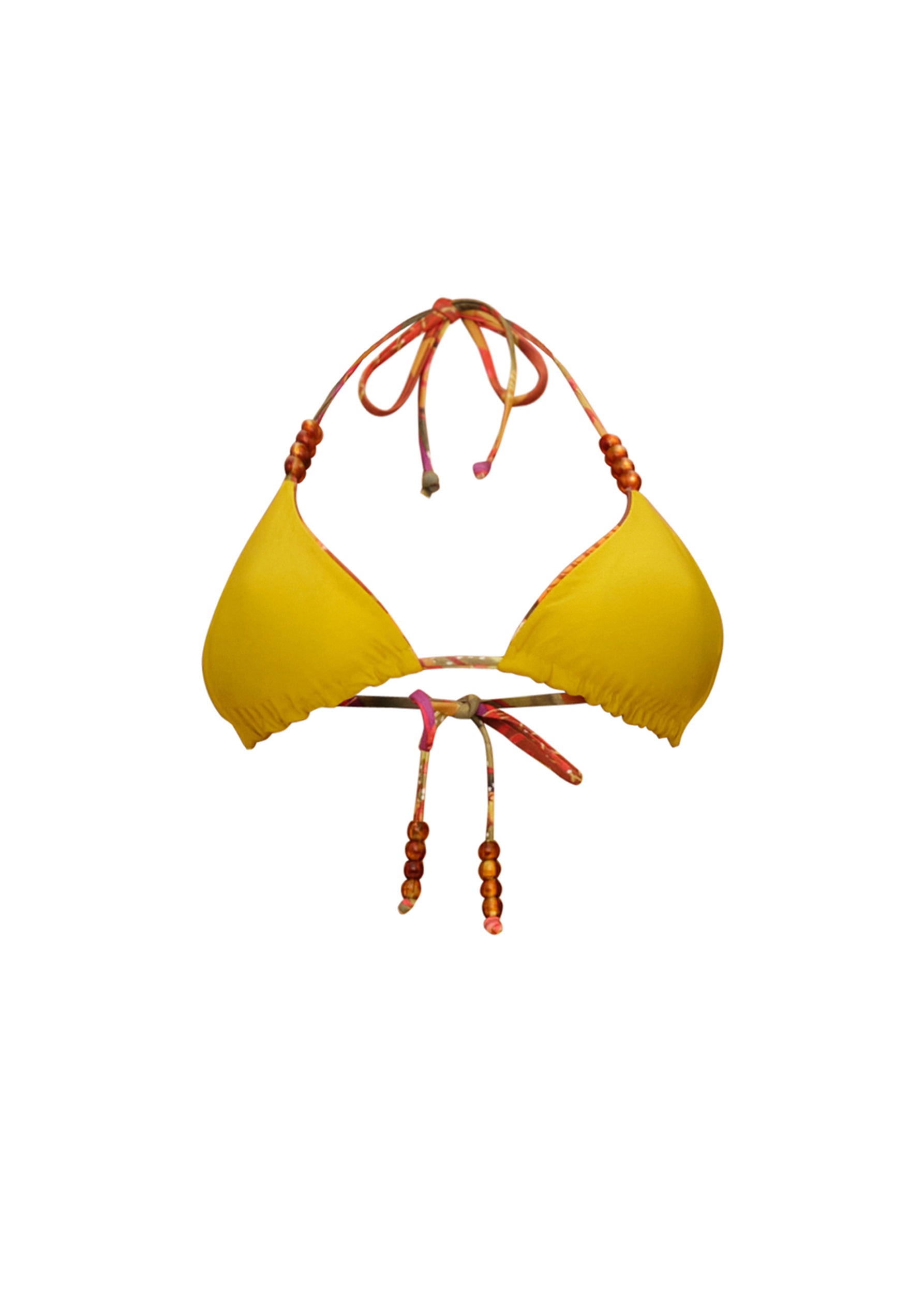Inti reversible printed triangle bikini top - Kola Print