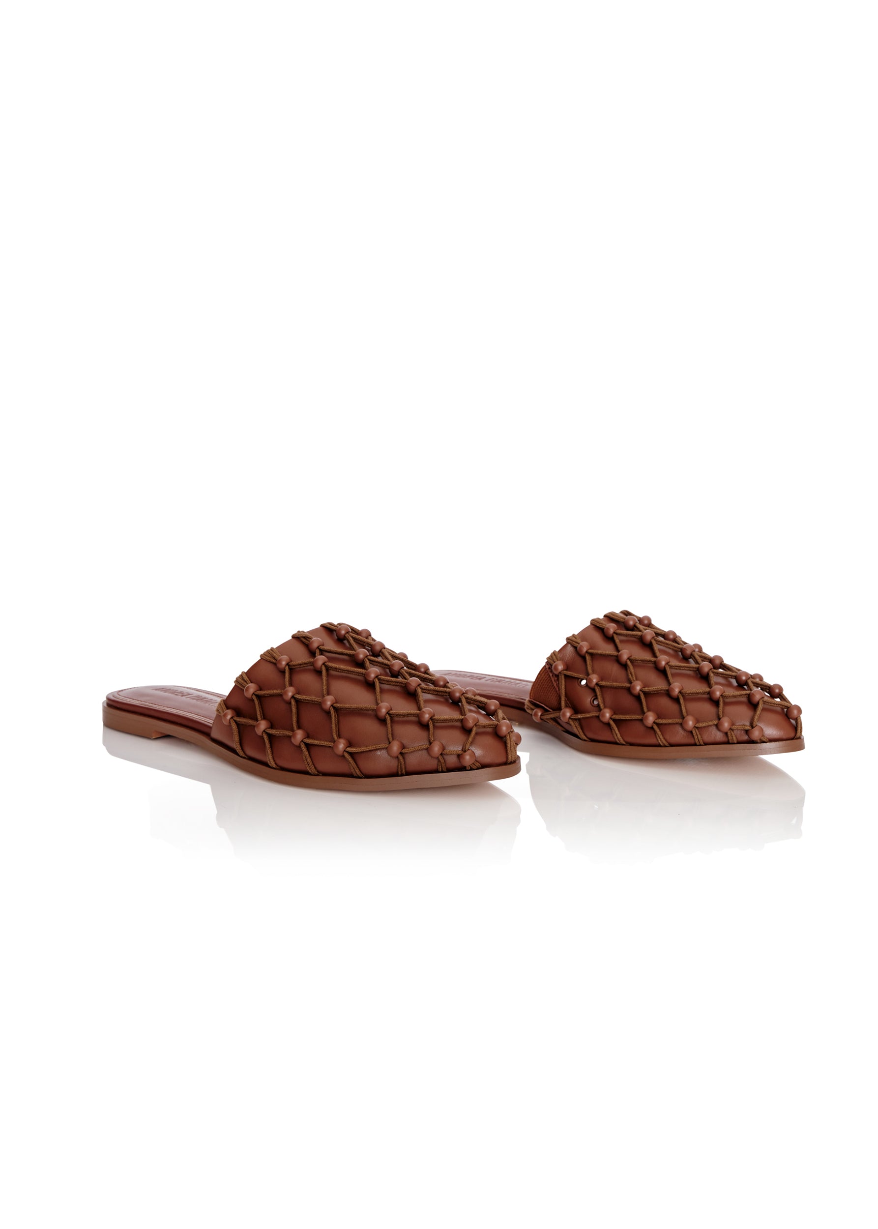 Kere mules in leather - Dark Brown