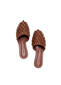 Mules Kere en cuir - Dark Brown