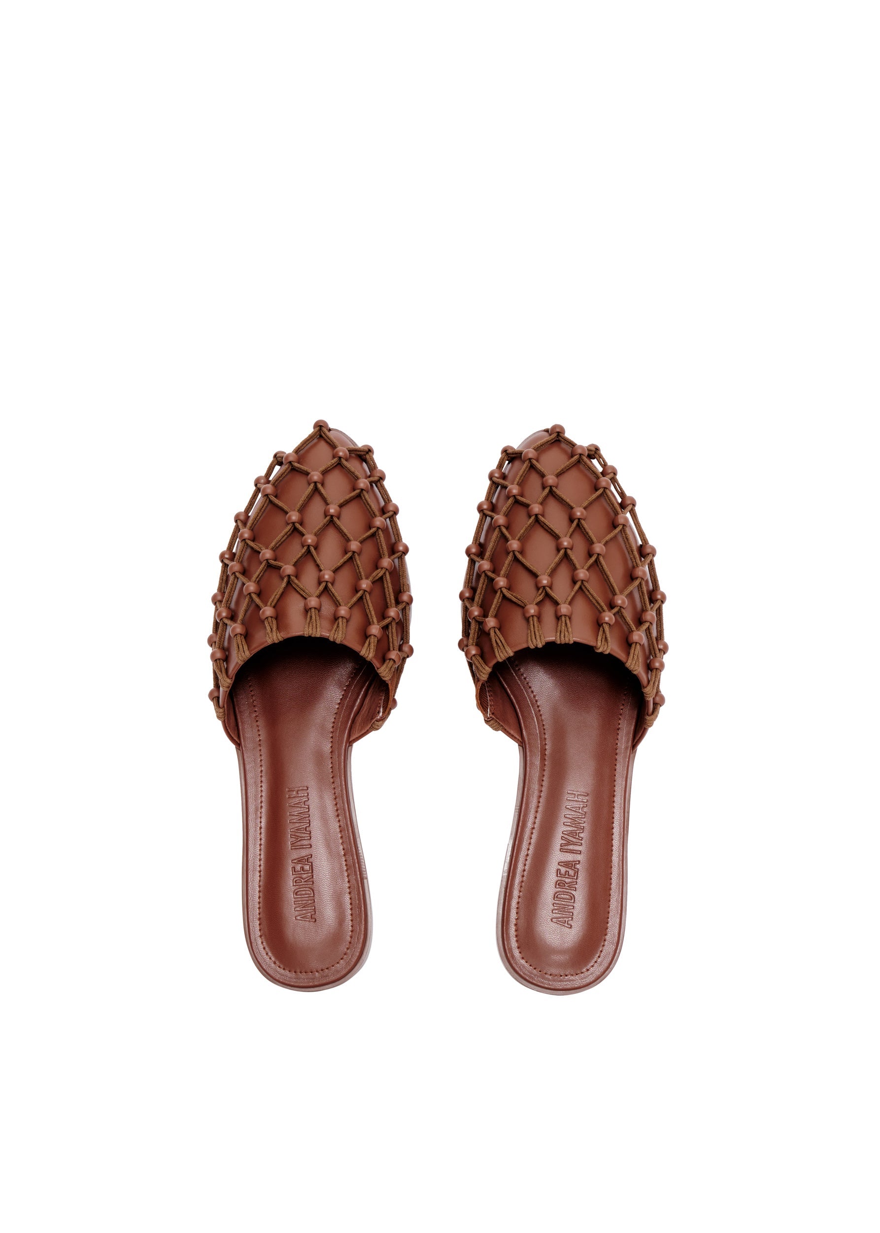 Kere mules in leather - Dark Brown