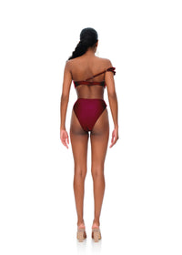 Bas de bikini Liva à taille haute - Wine