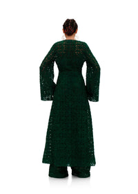 Ndu high-waisted lace trousers - Emerald