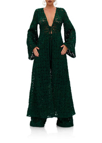 Ndu lace kimono - Emerald